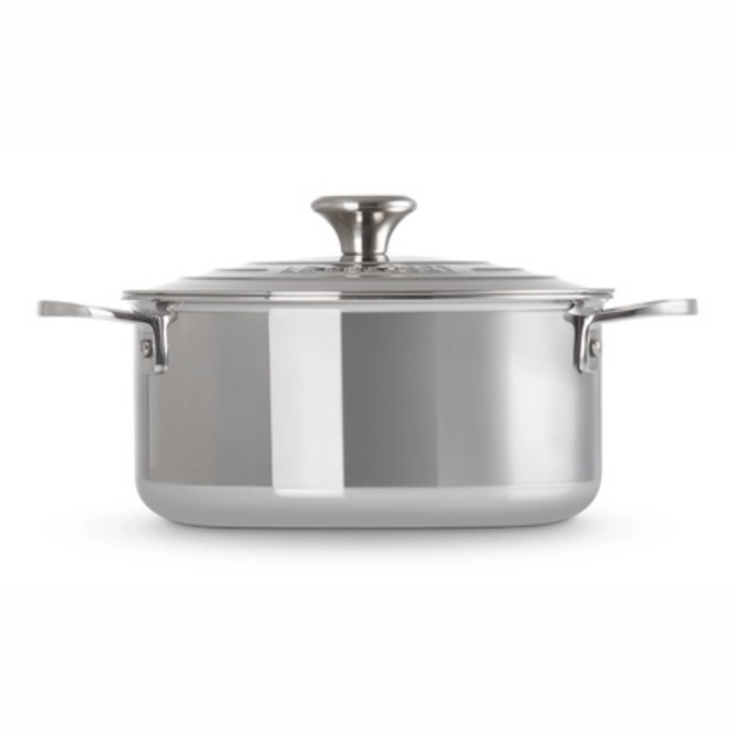 Saucepan Le Creuset Low Stainless Steel Plus 20 cm (3L) Cookwarestore